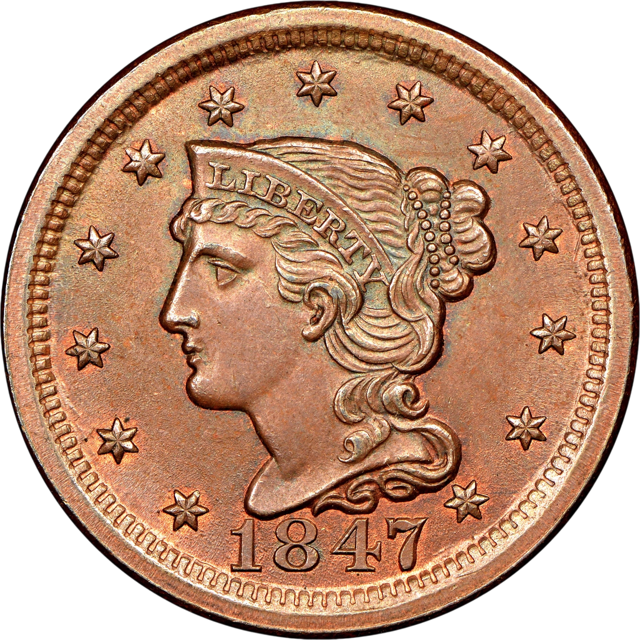 Braided Hair Large Cents